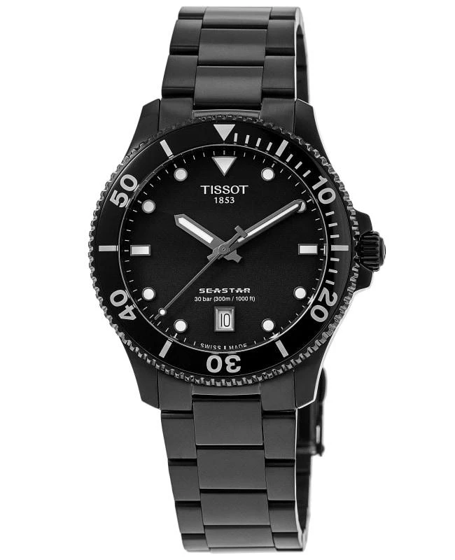 Tissot Tissot Seastar 1000 Quartz Black Dial Stainless Steel Men's Watch T120.410.33.051.00 1