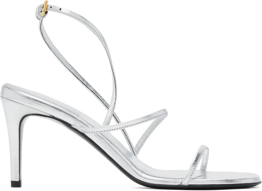 Khaite Silver Loop Heeled Sandals 1