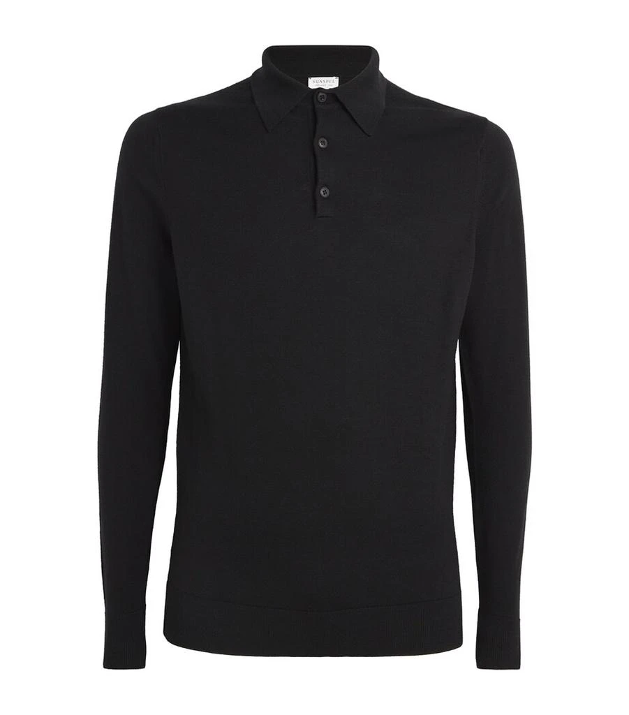 Sunspel Merino Long-Sleeve Polo Sweater 1