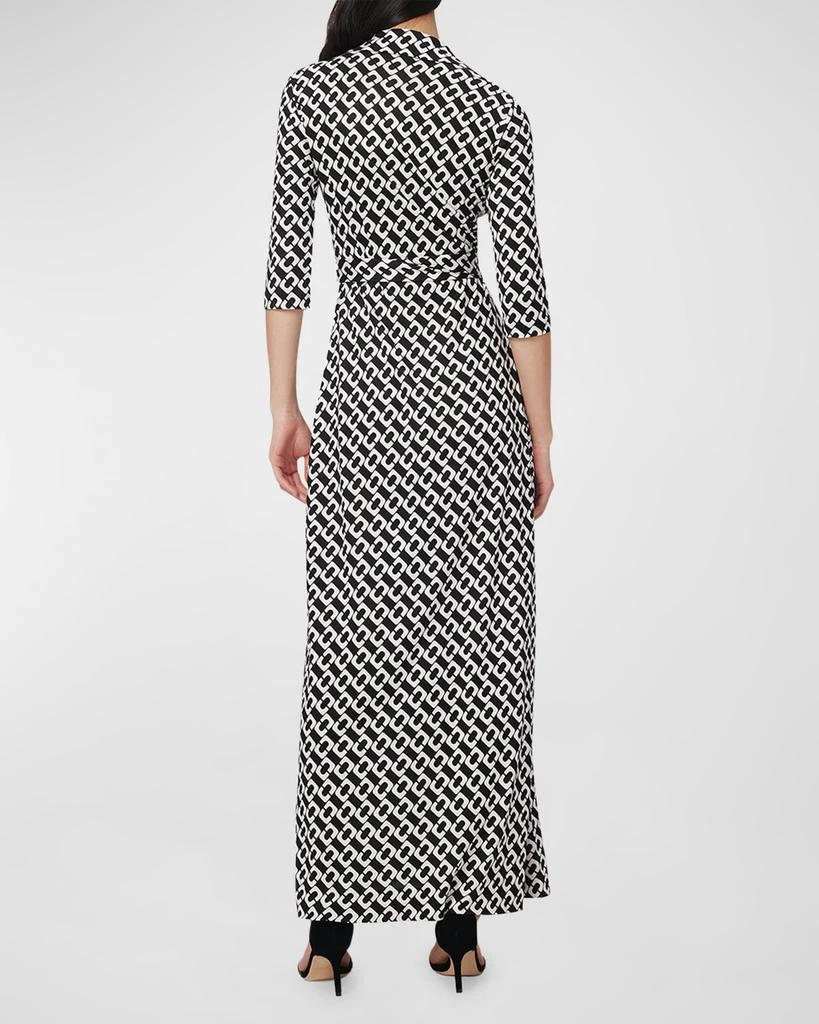 Diane von Furstenberg Abigail Geometric-Print Jersey Maxi Wrap Dress 3