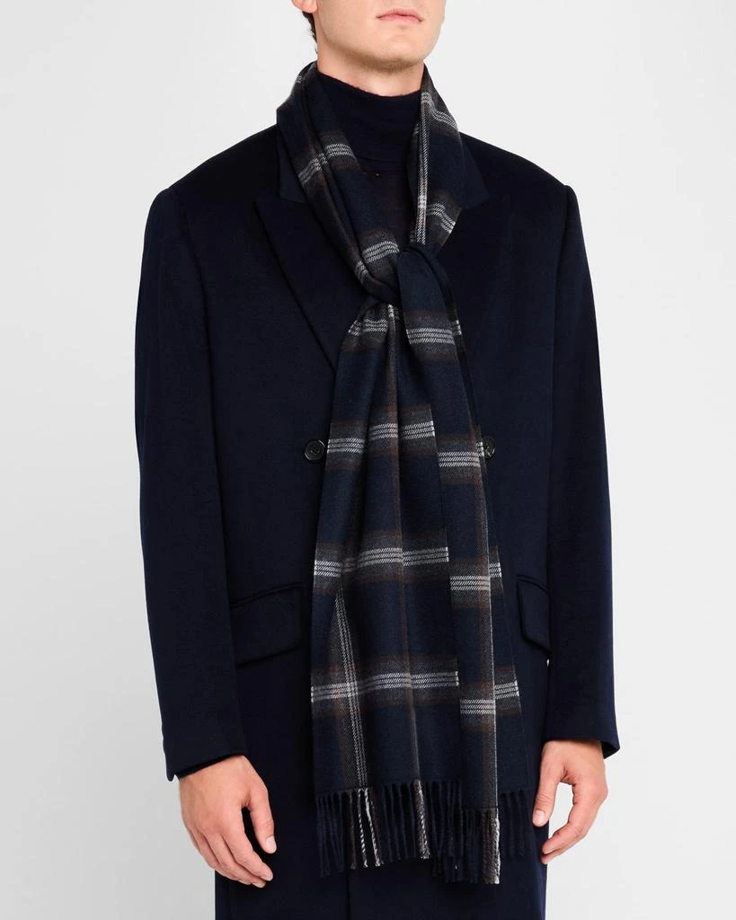 Eton Men's Prince Of Wales Merino Wool Scarf 3