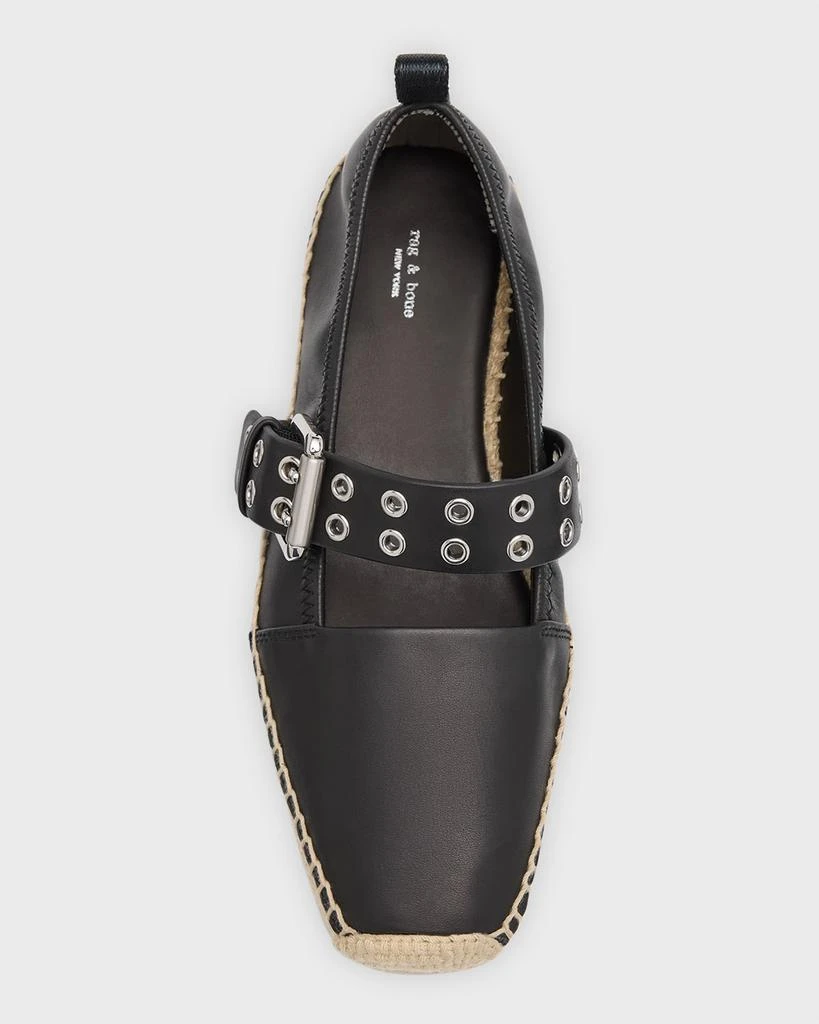 Rag & Bone Anteros Leather Mary Jane Espadrilles 4
