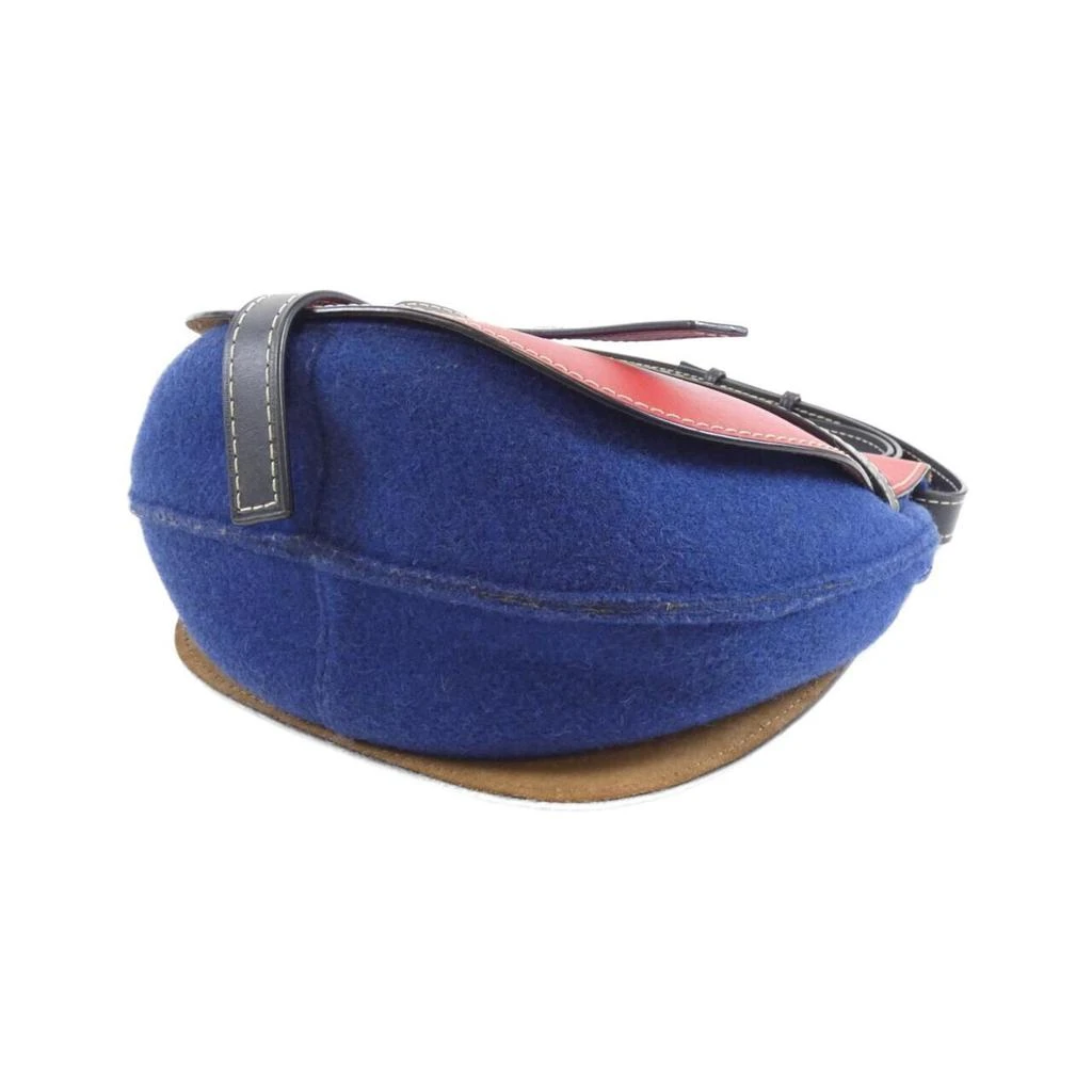 Loewe Color Royal blue Felt Leather Shoulder Bag (Pre-Owned) 3
