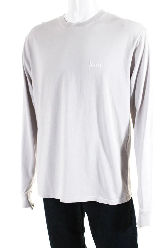 Kith Mens Cotton Graphic Long Sleeve Pullover Round Neck Top Gray 3