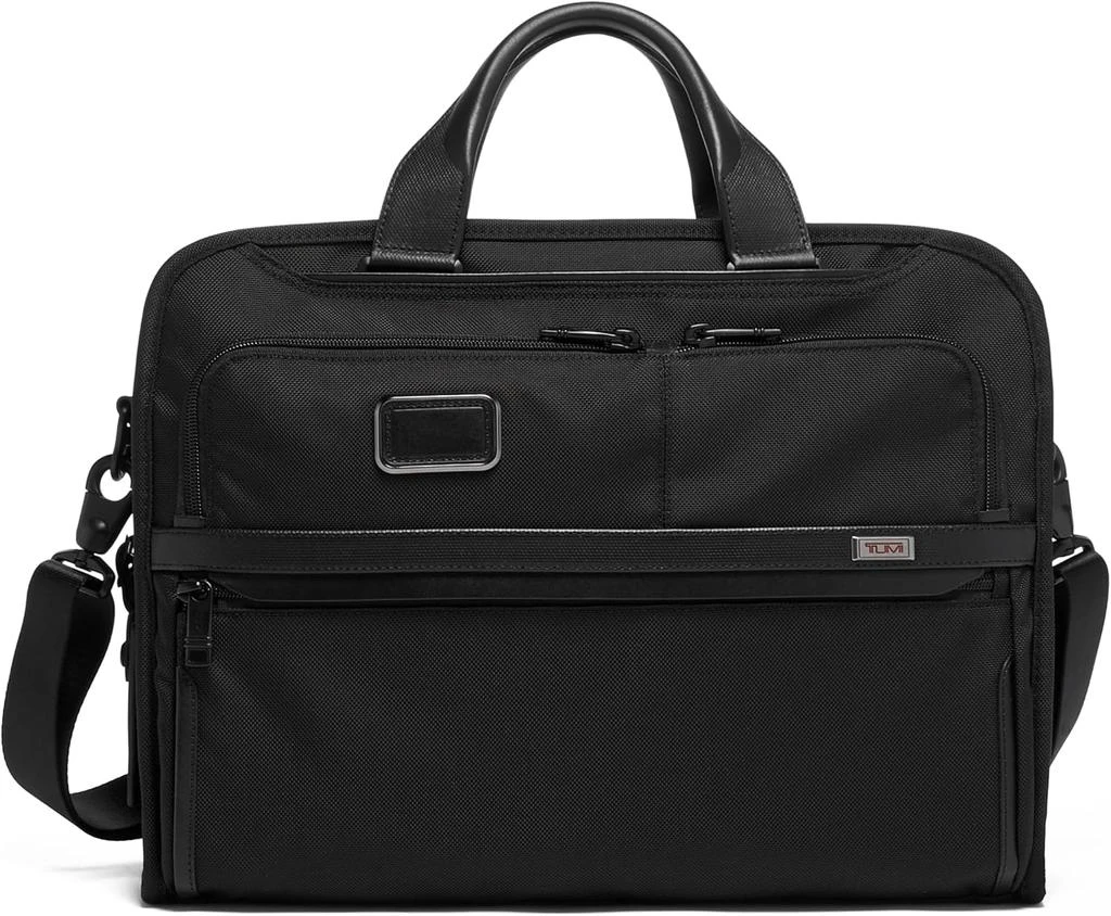 TUMI TUMI - Alpha Organizer Portfolio Brief - Business Briefcase - Briefcase Organizer Bag with Multiple Pockets - TUMI Tracer - Black