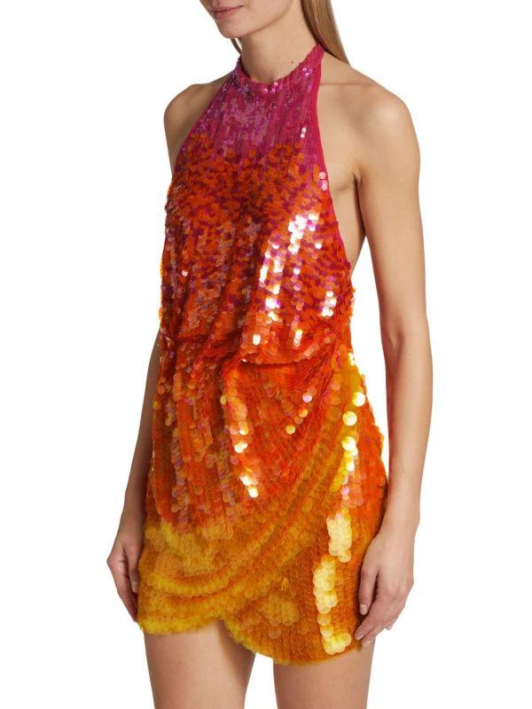 Ronny Kobo Jo Sequin Halterneck Mini Dress 3