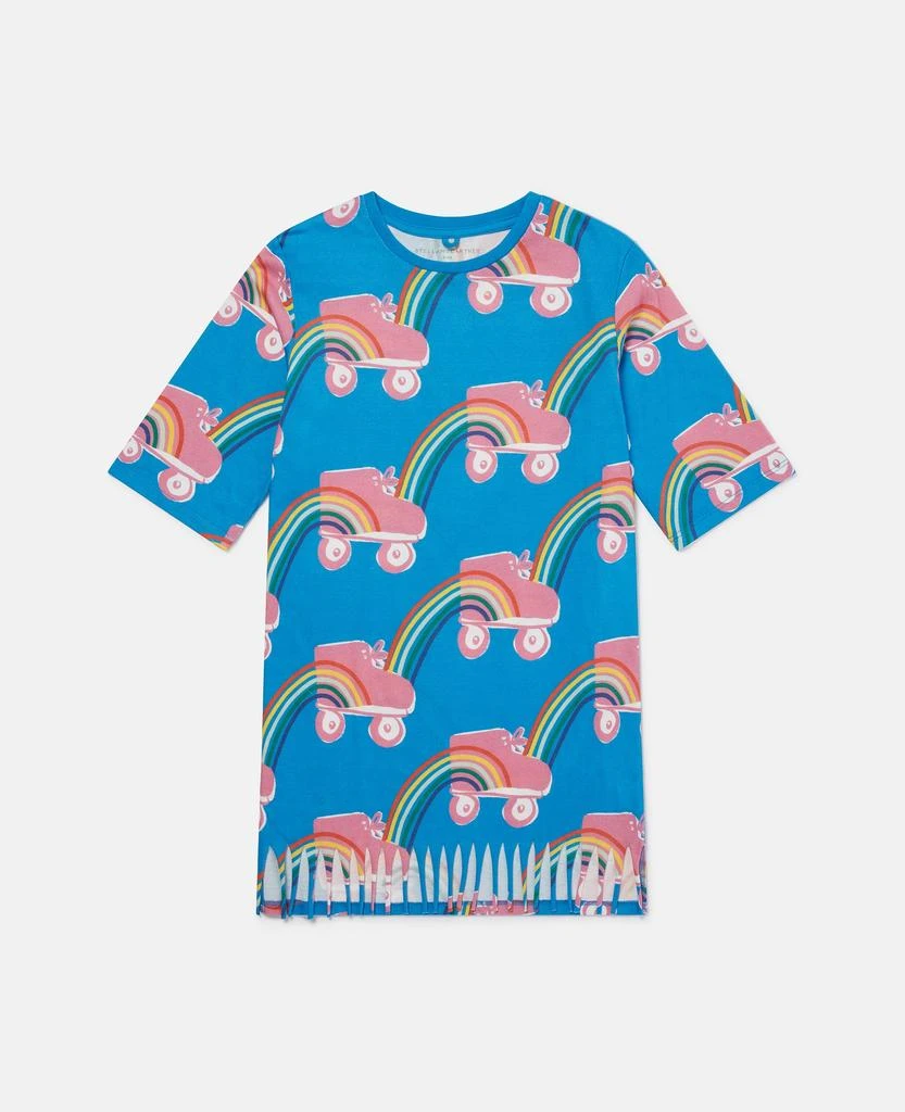 Stella McCartney Stella McCartney - Rollerskate Rainbow Print T-Shirt, Blue, Size: 10 1