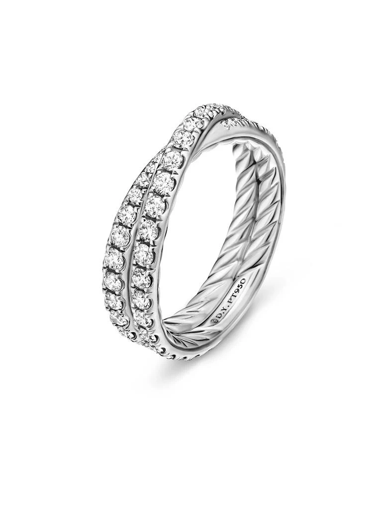 David Yurman DY Crossover Band Ring in Platinum 2