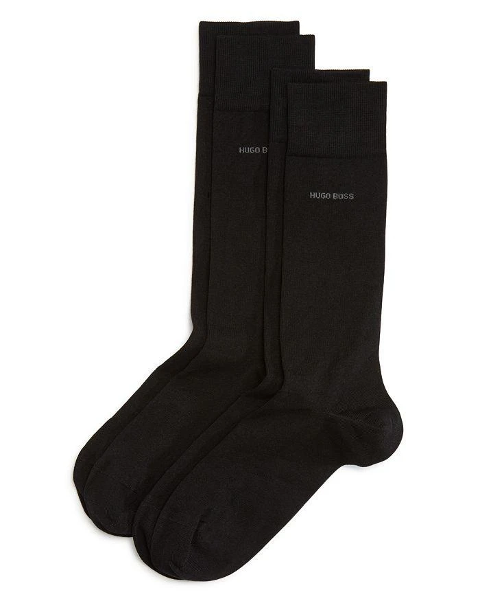 Hugo Boss Solid Dress Socks - Pack of 2 1