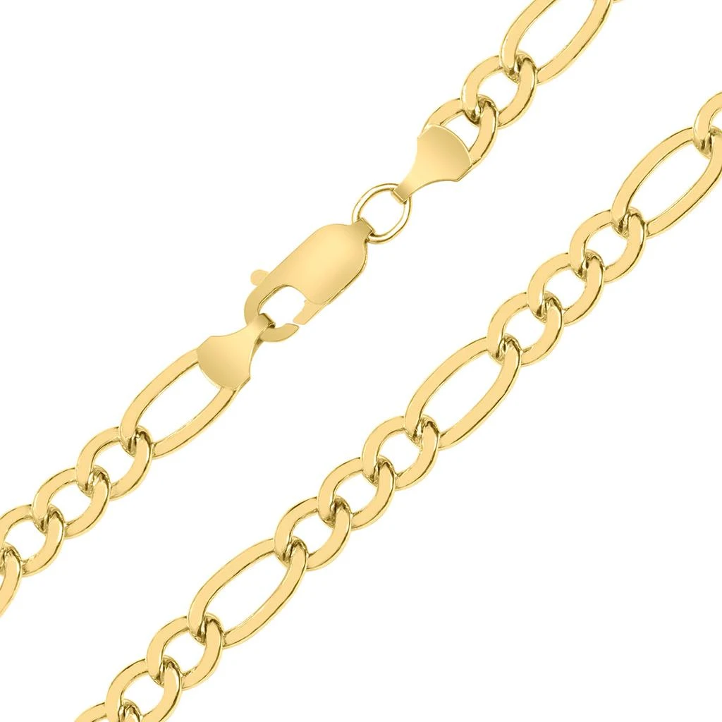 Monary 14K Yellow Gold Filled 6MM Figaro Bracelet with Lobster Clasp 2