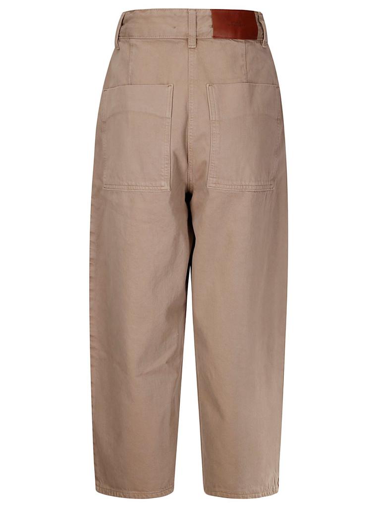 Studio Nicholson Studio Nicholson Logo Patch Cropped Wide-Leg Jeans
