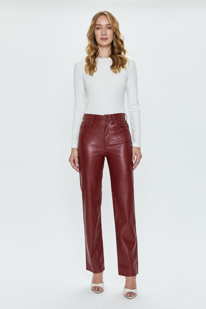 Pistola Denim Cassie Super High Rise Straight - Carmine