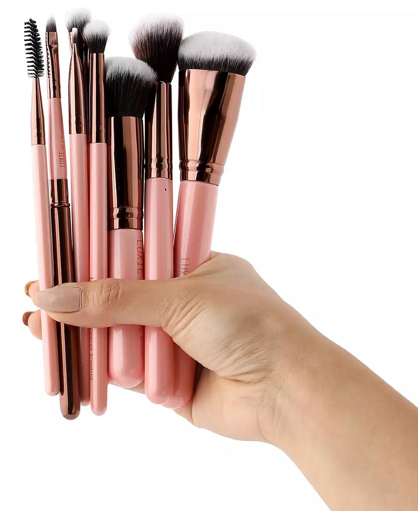 Luxie 8-Pc. Rose Gold Complete Face Brush Set