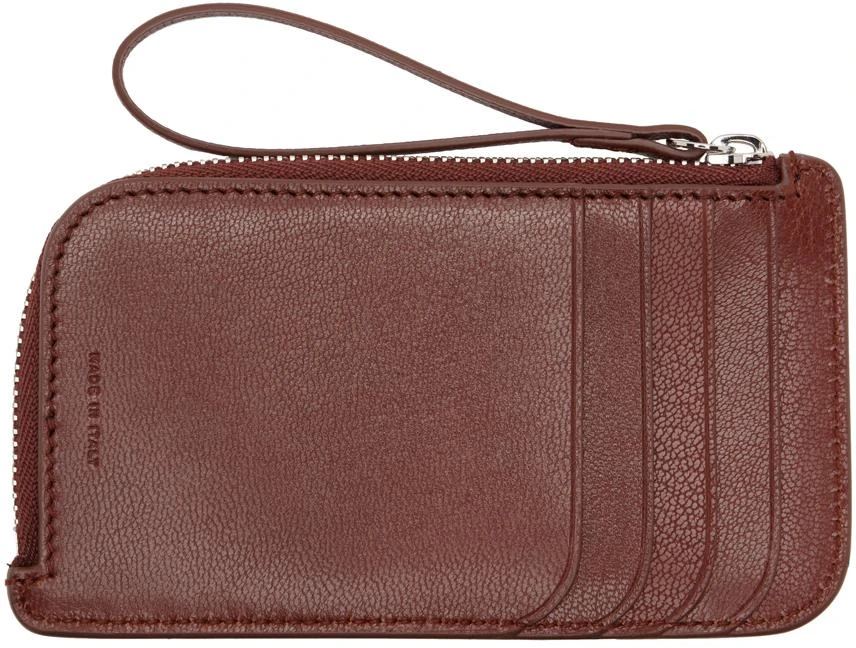 The Row Tan Zipped Leather Wallet 2