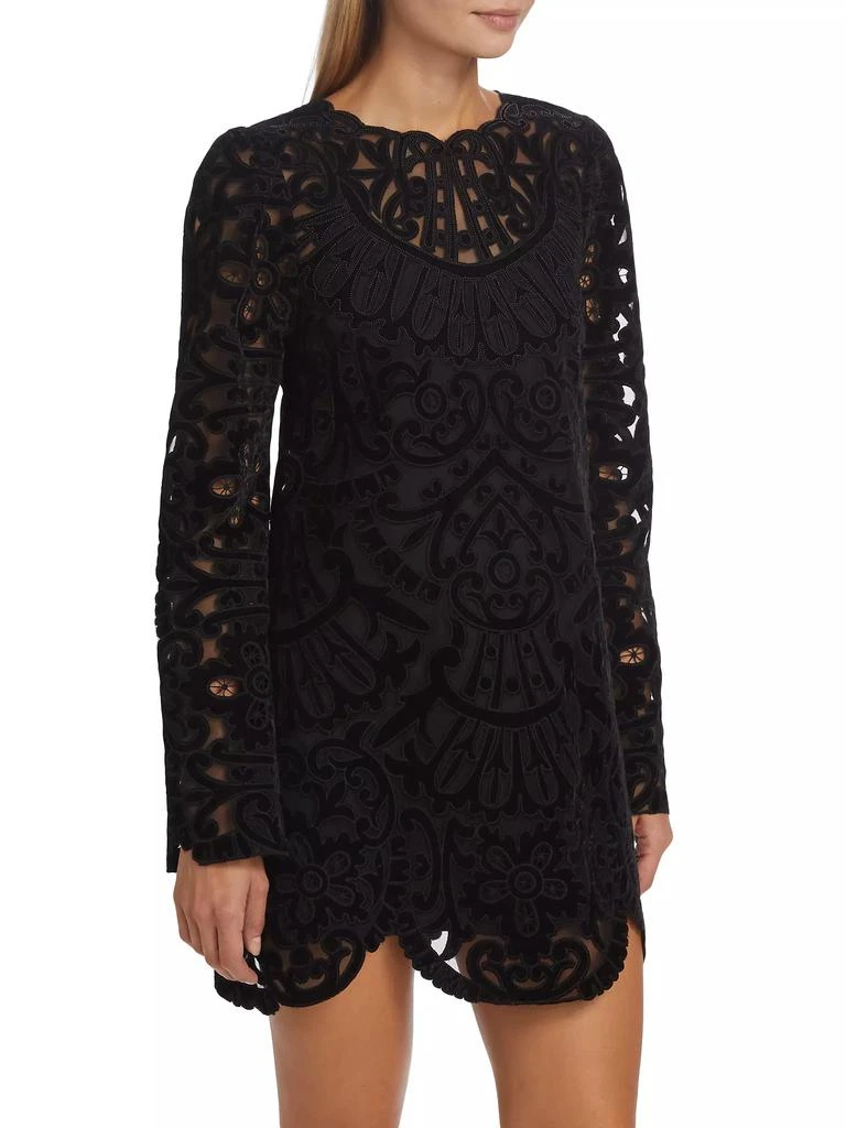 Sea Dana Embroidered Velvet Dress 4