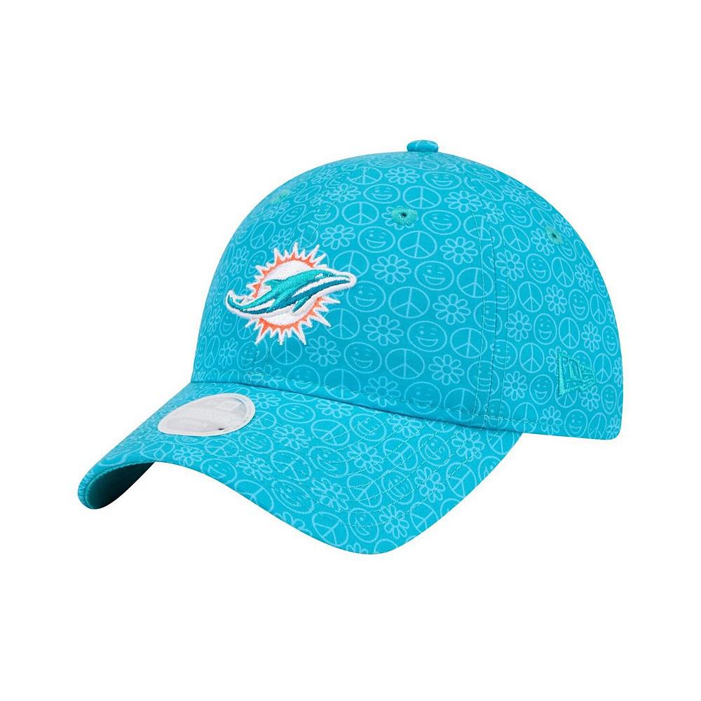 New Era Women's Aqua Miami Dolphins Smiley 9TWENTY Adjustable Hat