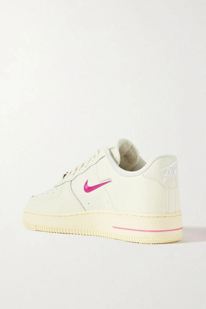 NIKE Air Force 1 '07 metallic rubber-trimmed leather sneakers 3