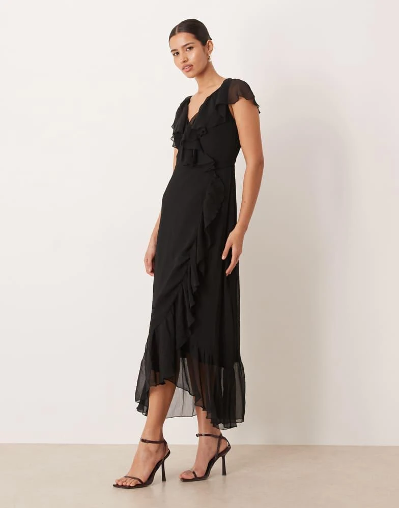 Vila flutter detail chiffon maxi dress in black On Sale Now with Up to 65% Off | Discover Exclusive Deals & Savings at BeyondStyle Authentic Vila Home|women with Limited-Time Discounts, Vila flutter detail chiffon maxi dress in black On Sale Now with Up to 65% Off | Discover Exclusive Deals & Savings at BeyondStyle Authentic Vila Home|women with Limited-Time Discounts,