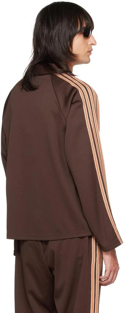 JieDa Brown 5 Stripe Track Jacket 3