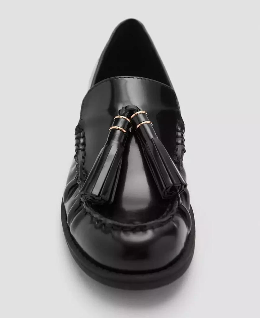 Mango Women's Leather Tassel Loafers 3
