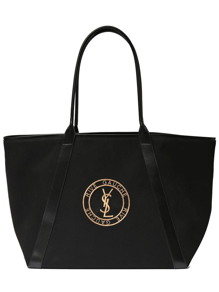 SAINT LAURENT Rive Gauche Cabas Cotton Tote Bag