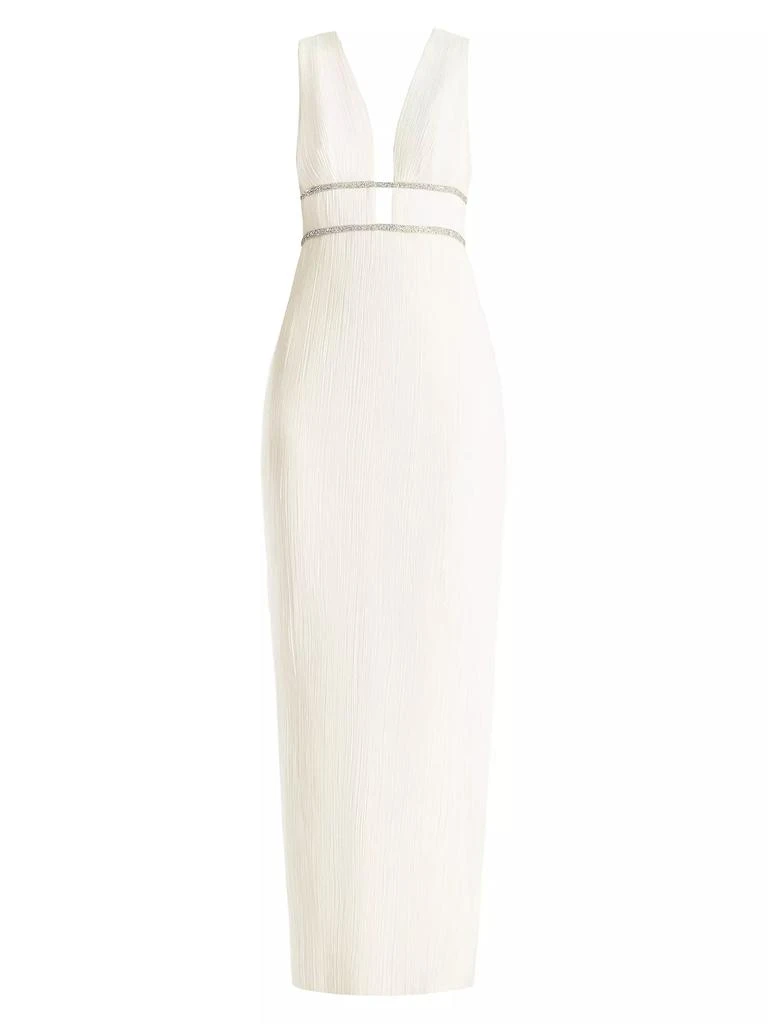 BCBG Beaded V-Neck Gown 1