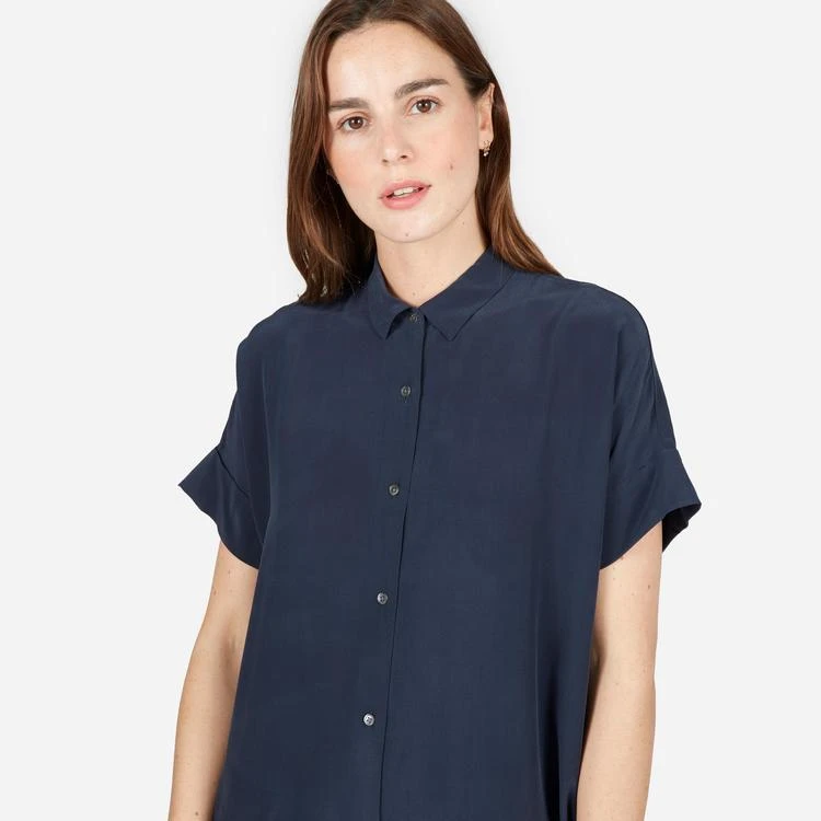Everlane The Silk Square Shirt Dress 4