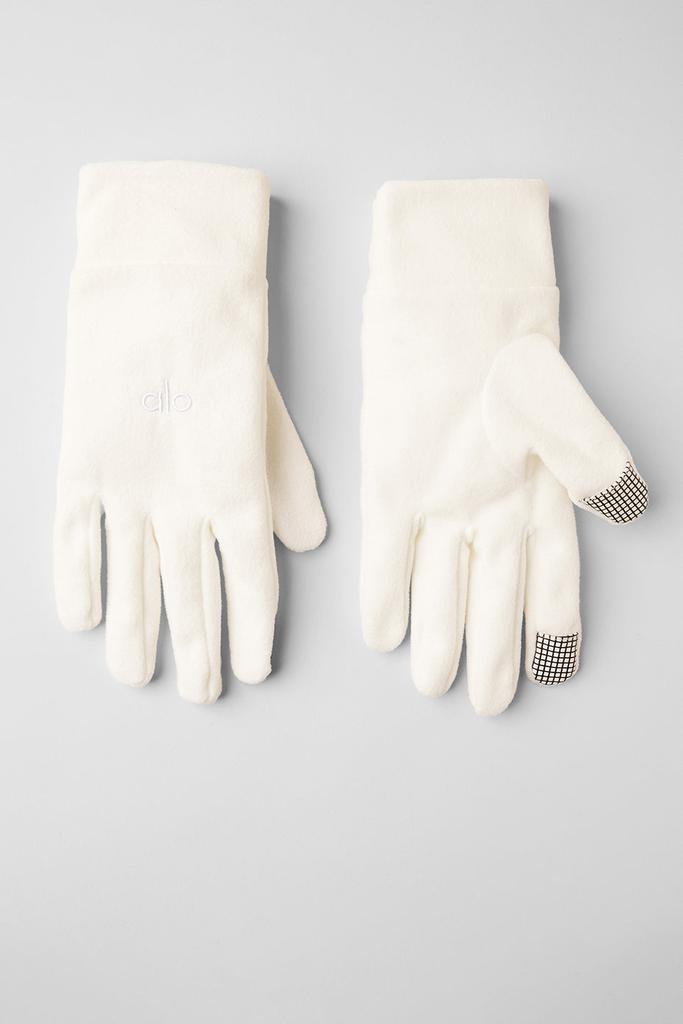 Alo Performance Fleece Gloves - Ivory - Accessories - Free