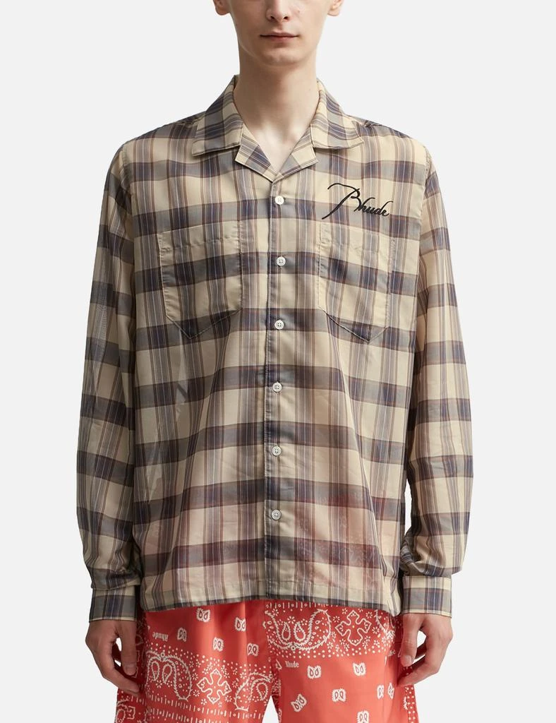 Rhude Sheer Plaid Button Down 3