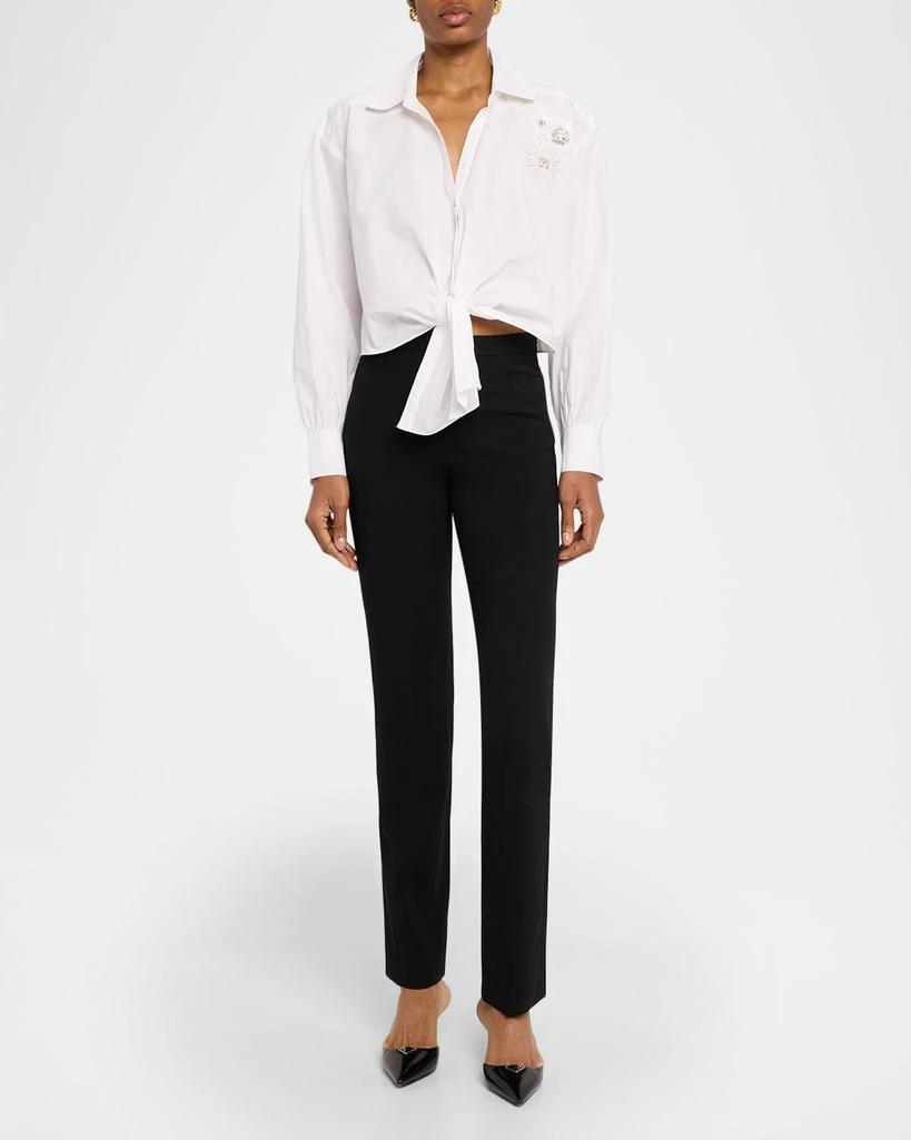 Cinq a Sept Marianna Crunchy Flower Button-Front Top 2