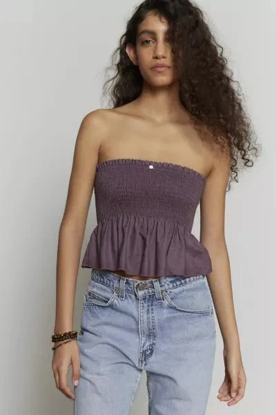 Urban Renewal Urban Renewal Made In LA EcoVero™️ Linen Smocked Tube Top 1