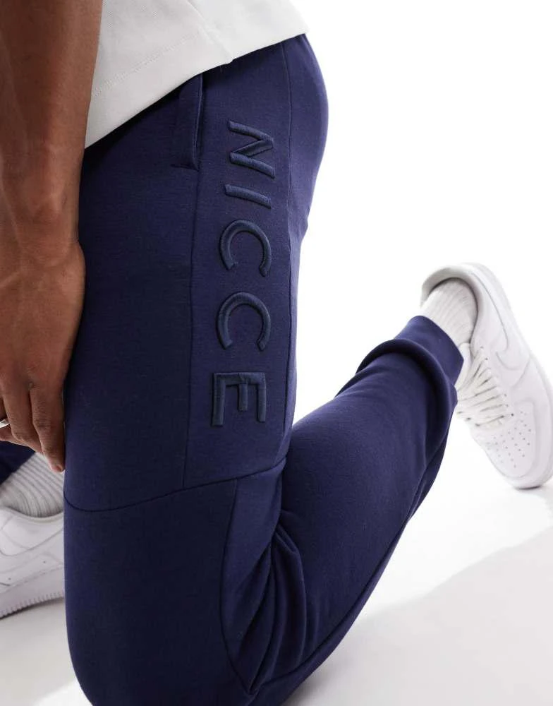 NICCE Nicce logo joggers in navy 4