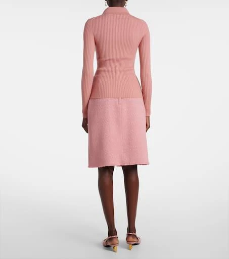 Dolce 
Gabbana Ribbed-knit wool-blend polo sweater 3