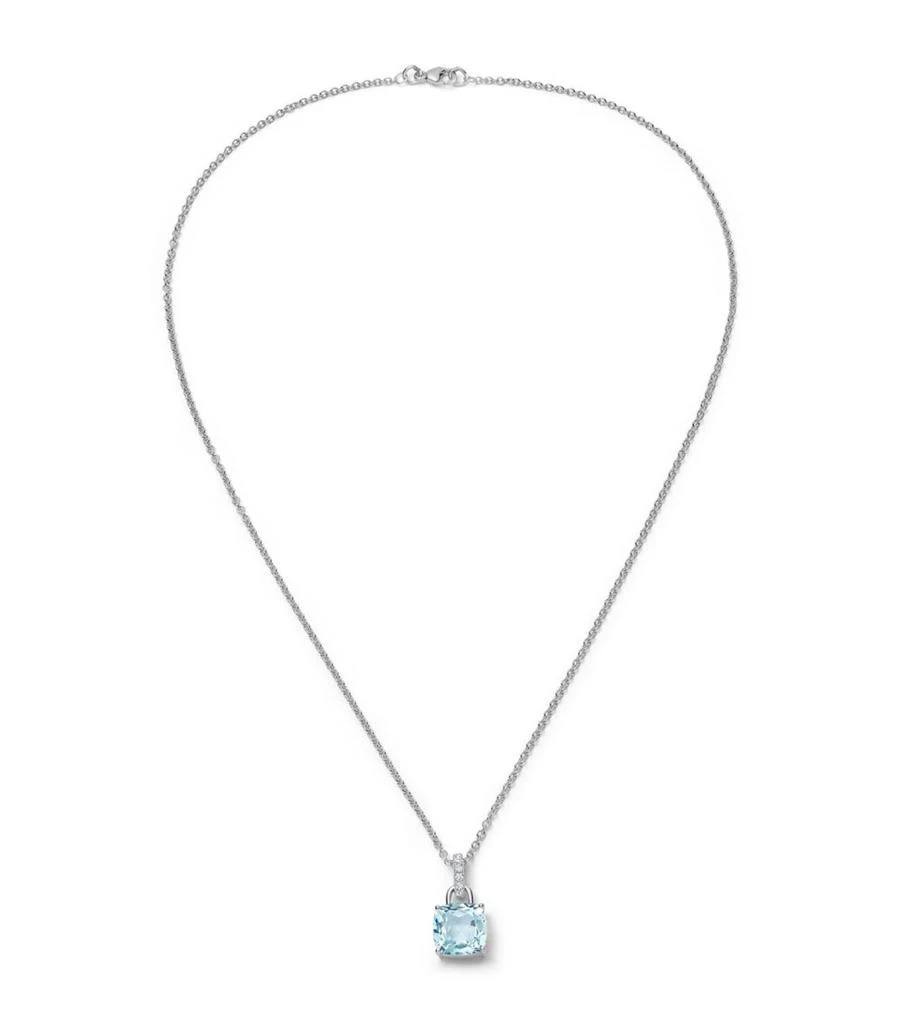 Kiki McDonough White Gold, Diamond and Blue Topaz Kiki Classics Necklace 2