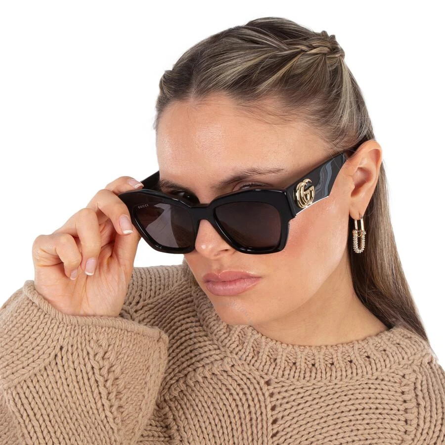 Gucci Grey Cat Eye Ladies Sunglasses GG1422S 001 55 2