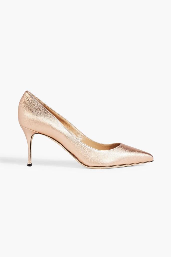 Sergio Rossi Metallic leather pumps