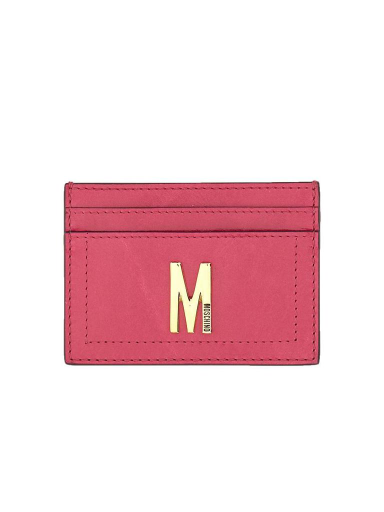 カードケース・名刺入れ Moschino FW22 CARD HOLDER WITH GOLD PLAQUE (81128006_0555) MOSCHINO CARD HOLDER WITH GOLD PLAQUE Style ID 81128006_0555
