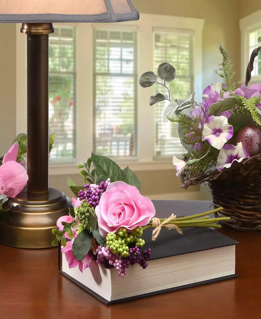 National Tree Company 12 Pink Rose Bundle