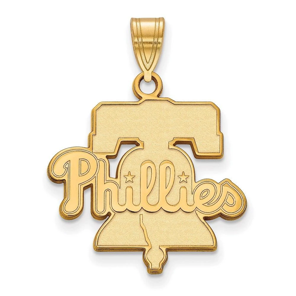Diamond2Deal 14k Yellow Gold Gold Philadelphia Phillies Liberty Bell Large Pendant 1