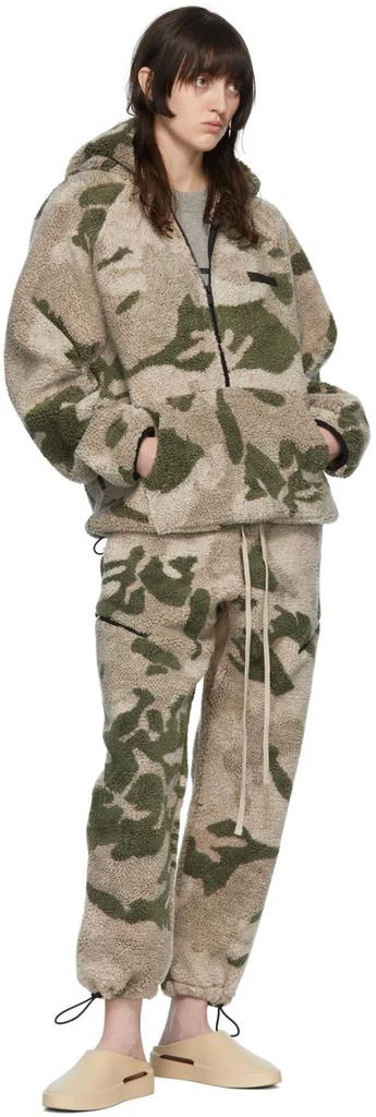 Essentials Khaki Polyester Lounge Pants 4