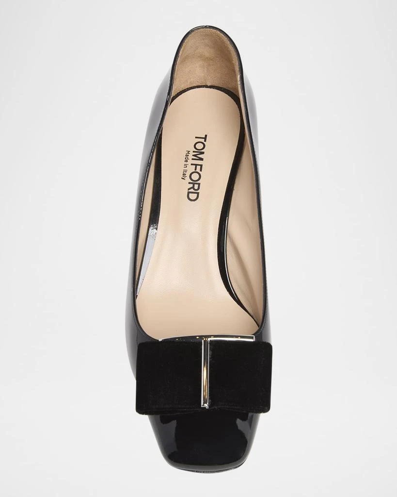 Tom Ford Audrey Patent Bow Ballerina Pumps 5