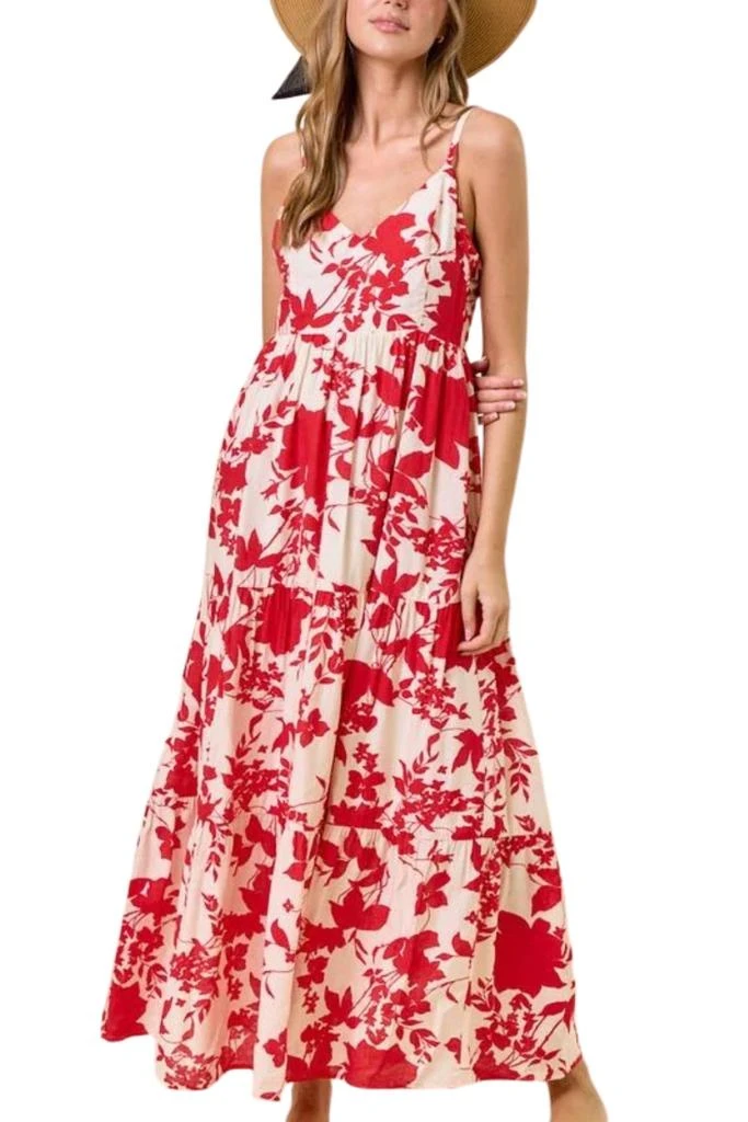 Shop Doe And Rae - Bold Floral Tiered Maxi Dress on Sale at BeyondStyle   Get 38% Off Doe And Rae - Bold Floral Tiered Maxi Dress with Limited-Time  Flash Deals, Exclusive