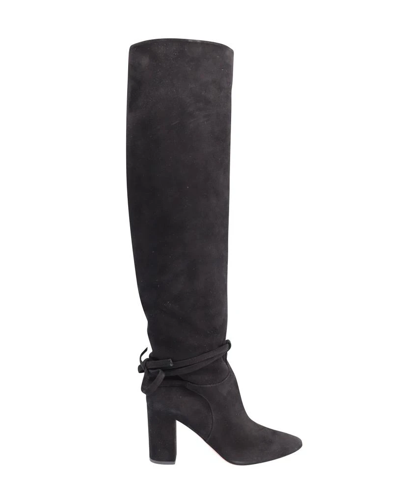 Aquazzura Milano 85 Boots in Black Suede 1