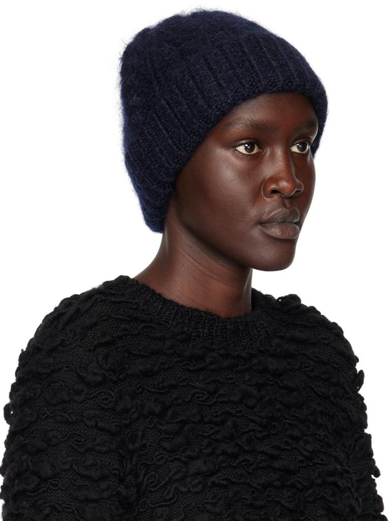 Cecilie Bahnsen Navy Imogen Beanie