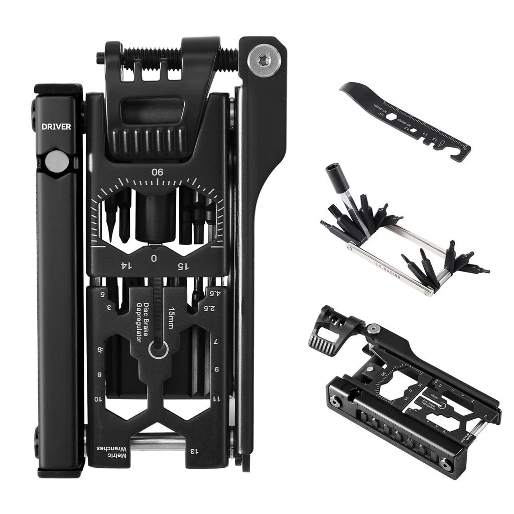 Kocyare Bike Multi Tool 38 in 1 Bicycle Repair Kit with Chain Levers, Hex Spoke Wrench, Splitter Tool and Crank Puller - Portable Cycling Accessories Set