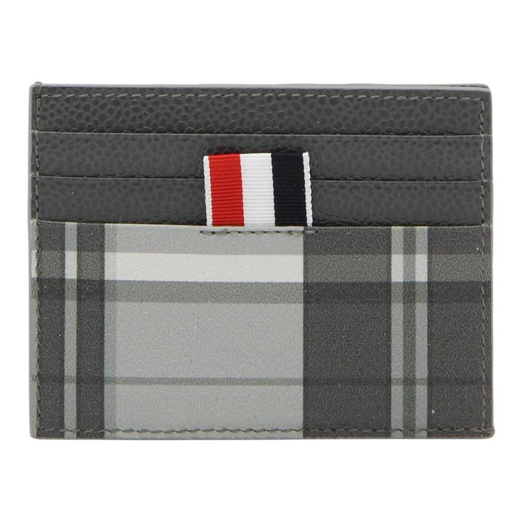 Thom Browne Thom Browne Logo-Tag Check-Pattern Cardholder 1