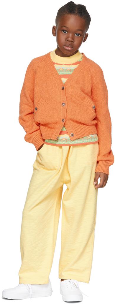 Misha & Puff Kids Orange Bouclé Everyday Cardigan