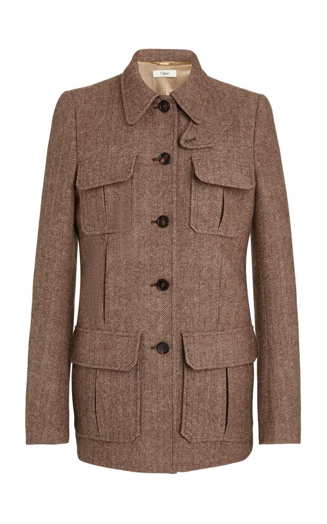 ジャケット Chloe INDIGO COTTON CANVAS JACKET CHLOÉ Gathered cotton-canvas jacket | NET-A-PORTER