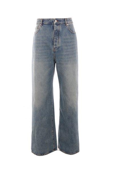 Loewe Loewe Logo Patch Wide Leg Jeans
