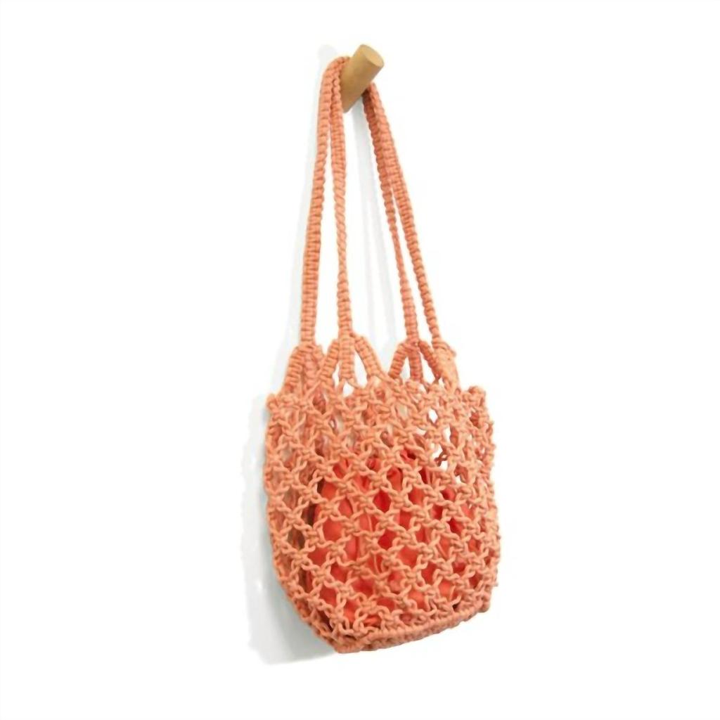 Joy Accessories Women's Birdie Macrame Crossbody Bag In Orange